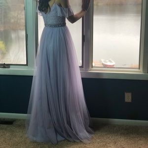 lilac prom dress
